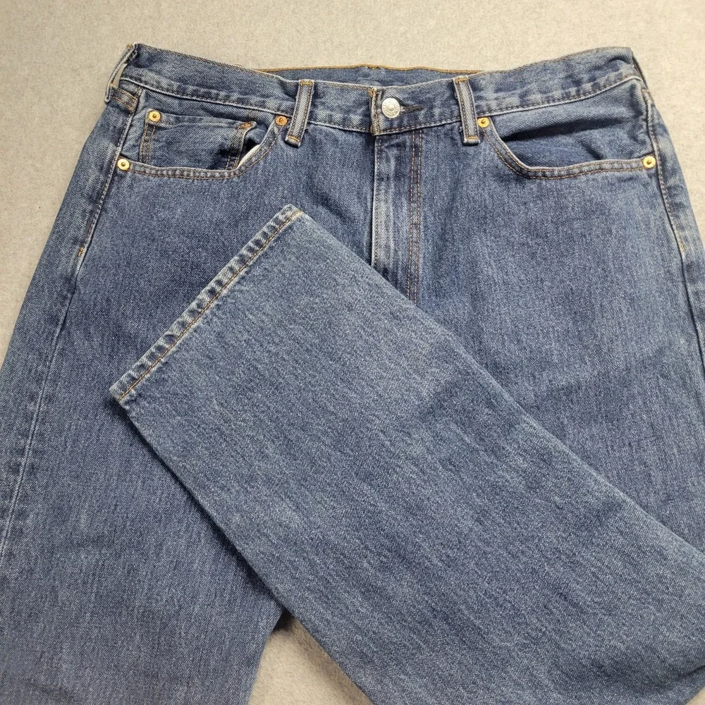Levi's 505 Regular Fit Straight Leg Blue Denim Jeans‎ Mens Size 36x30